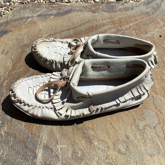 Free People Fringed Leather Moccasins - Picture 6 of 16